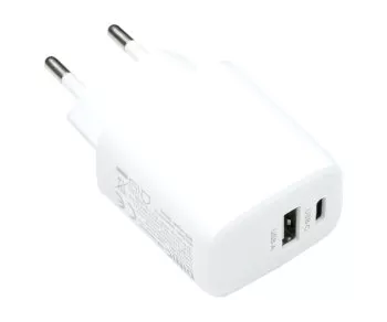 USB C+A Charger/Power Supply 20W, PD, White, Box Power Delivery, White, DINIC Box